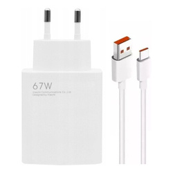 Ładowarka sieciowa 67W Xiaomi Turbo Charge MDY-14-EW + kabel USB typ C ORYG