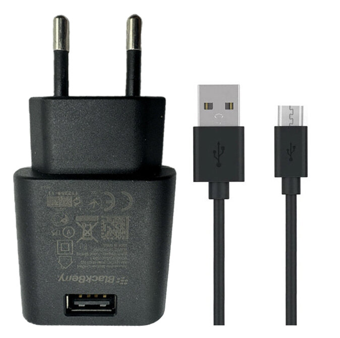 Ładowarka sieciowa 2.75W Blackberry PSM03E + kabel MicroUSB ORYG