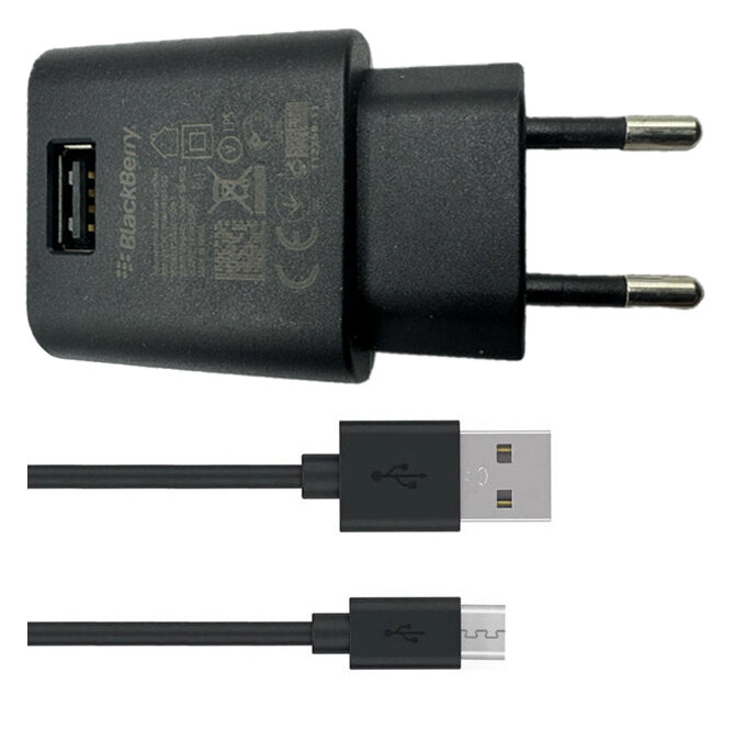 Ładowarka sieciowa 2.75W Blackberry PSM03E + kabel MicroUSB ORYG