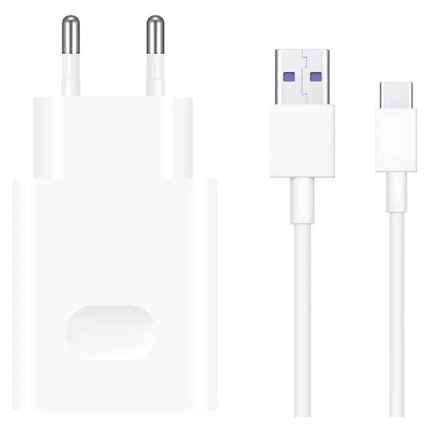 Ładowarka sieciowa 22,5W Huawei SuperCharge HW-100225E00 + kabel USB typ C ORYG