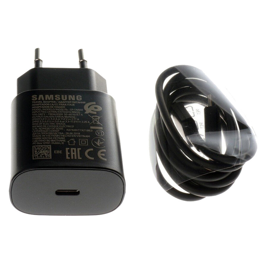 Ładowarka sieciowa 25W Samsung Fast Turbo EP-TA800 + kabel USB typ C ORYGINALNA