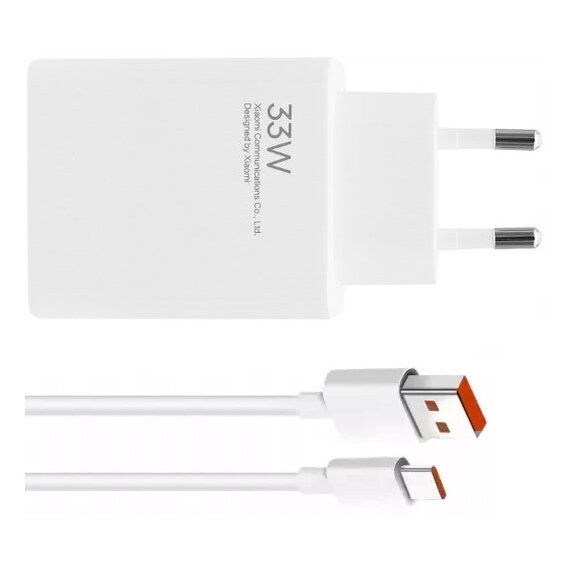 Ładowarka sieciowa 33W Xiaomi Turbo Charge MDY-11-EZ + kabel USB typ C ORYG