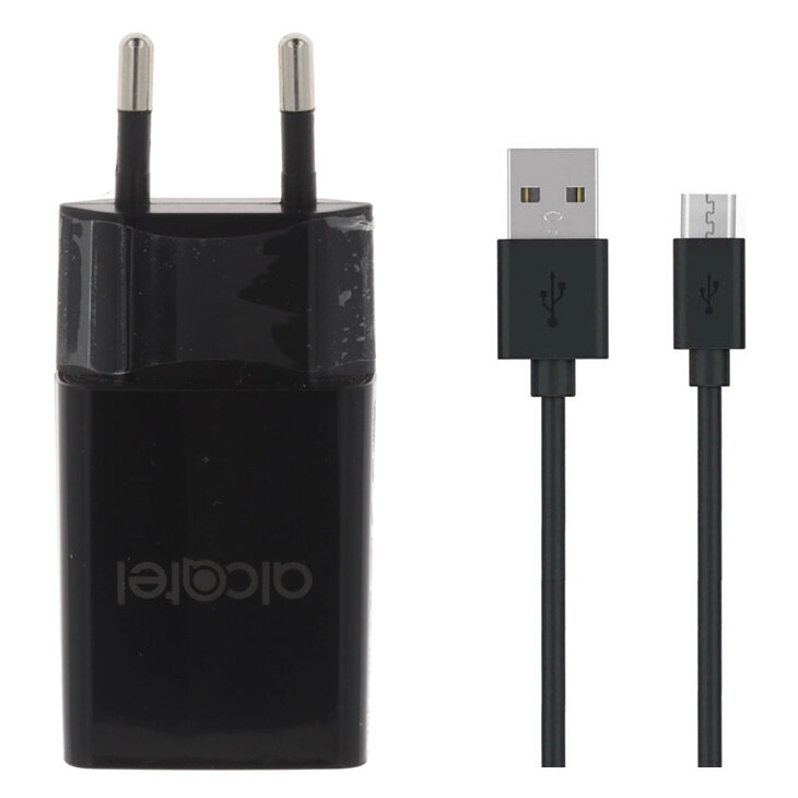 Ładowarka sieciowa 5W Alcatel UC11EU + kabel MicroUSB ORYG