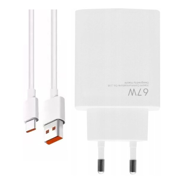 Ładowarka sieciowa 67W Xiaomi Turbo Charge MDY-12-EH + kabel USB typ C ORYG