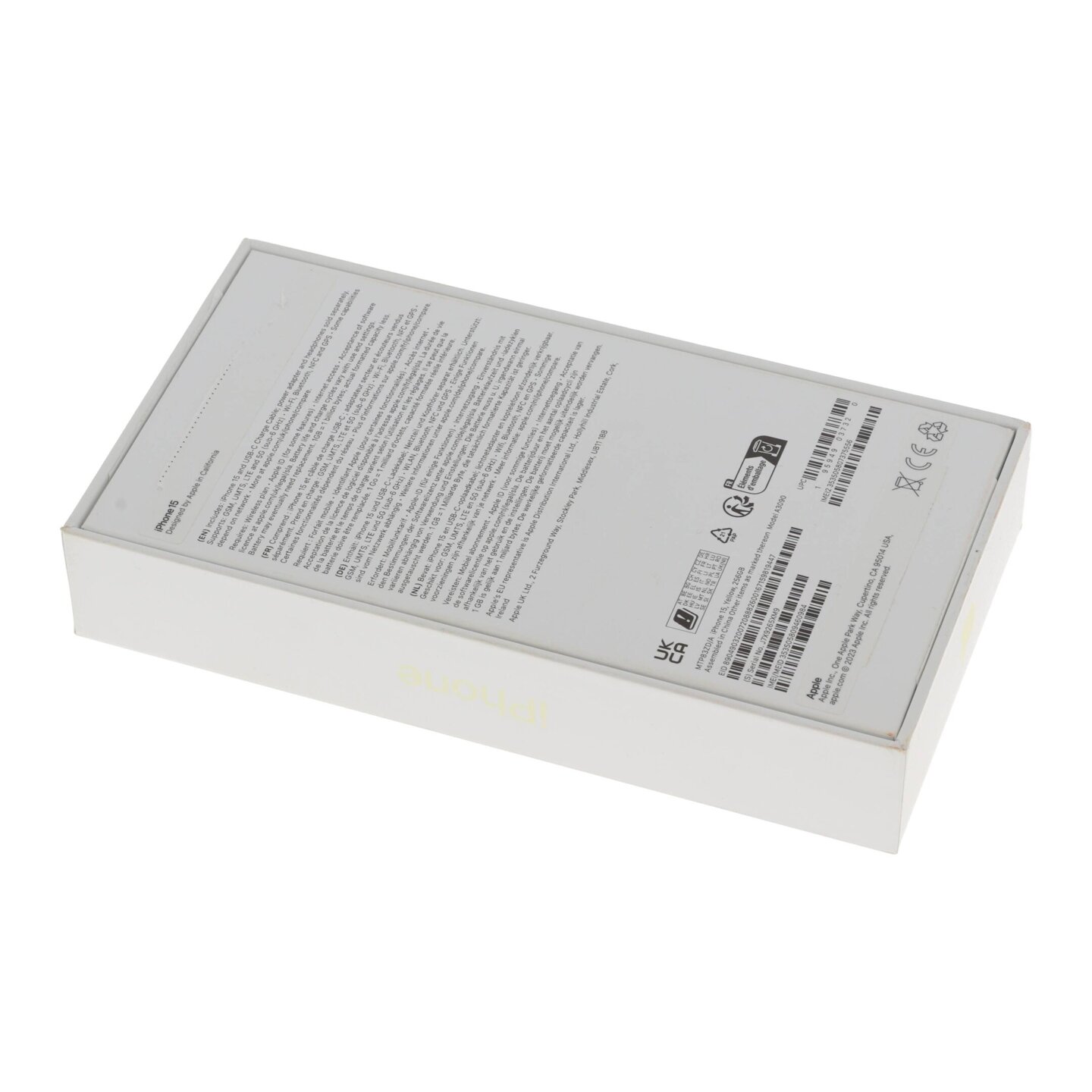 Pudełko Apple iPhone 15 256GB żółty (A3090)