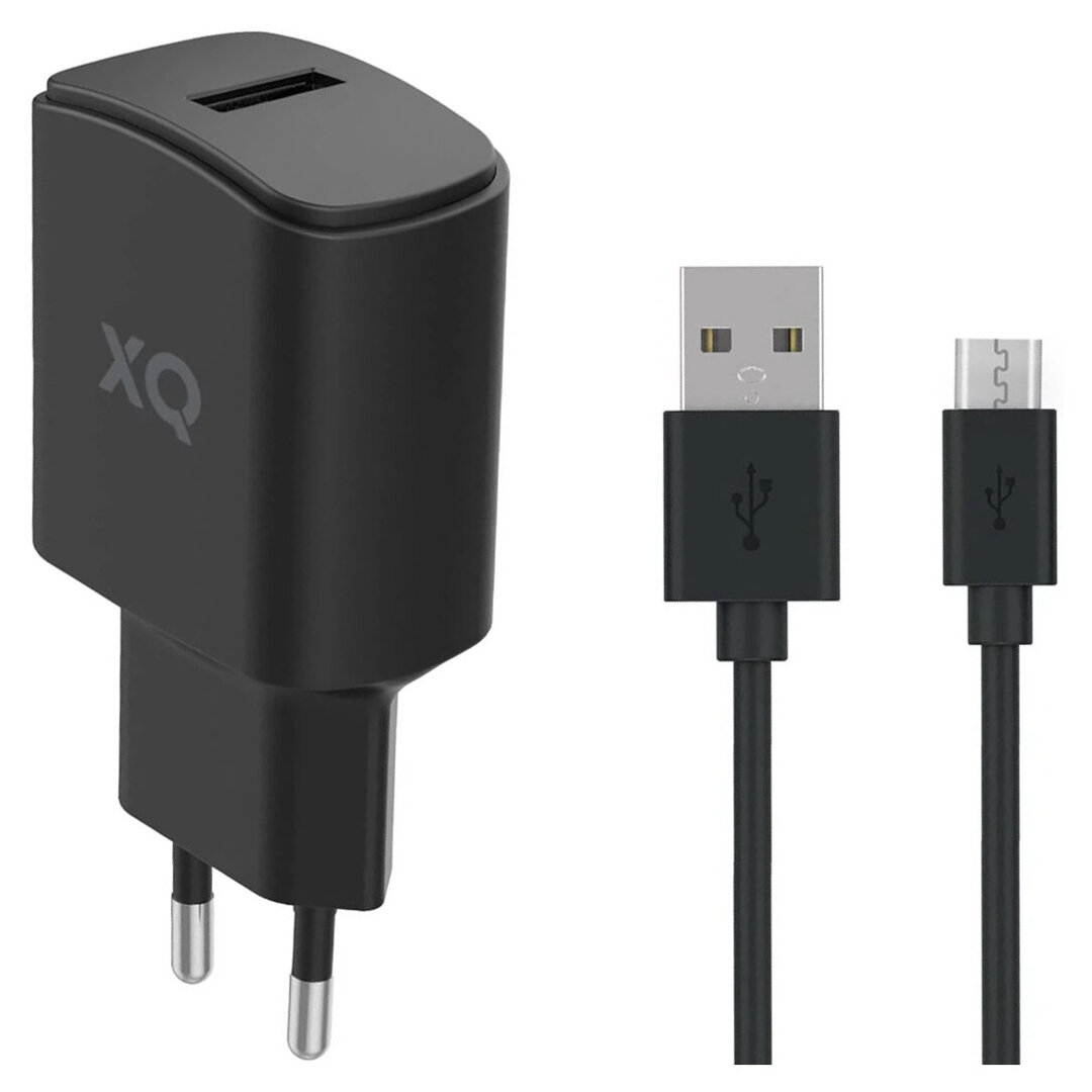 Ładowarka sieciowa 12W Xqisit Travel Charger 38244 + kabel MicroUSB ORYG