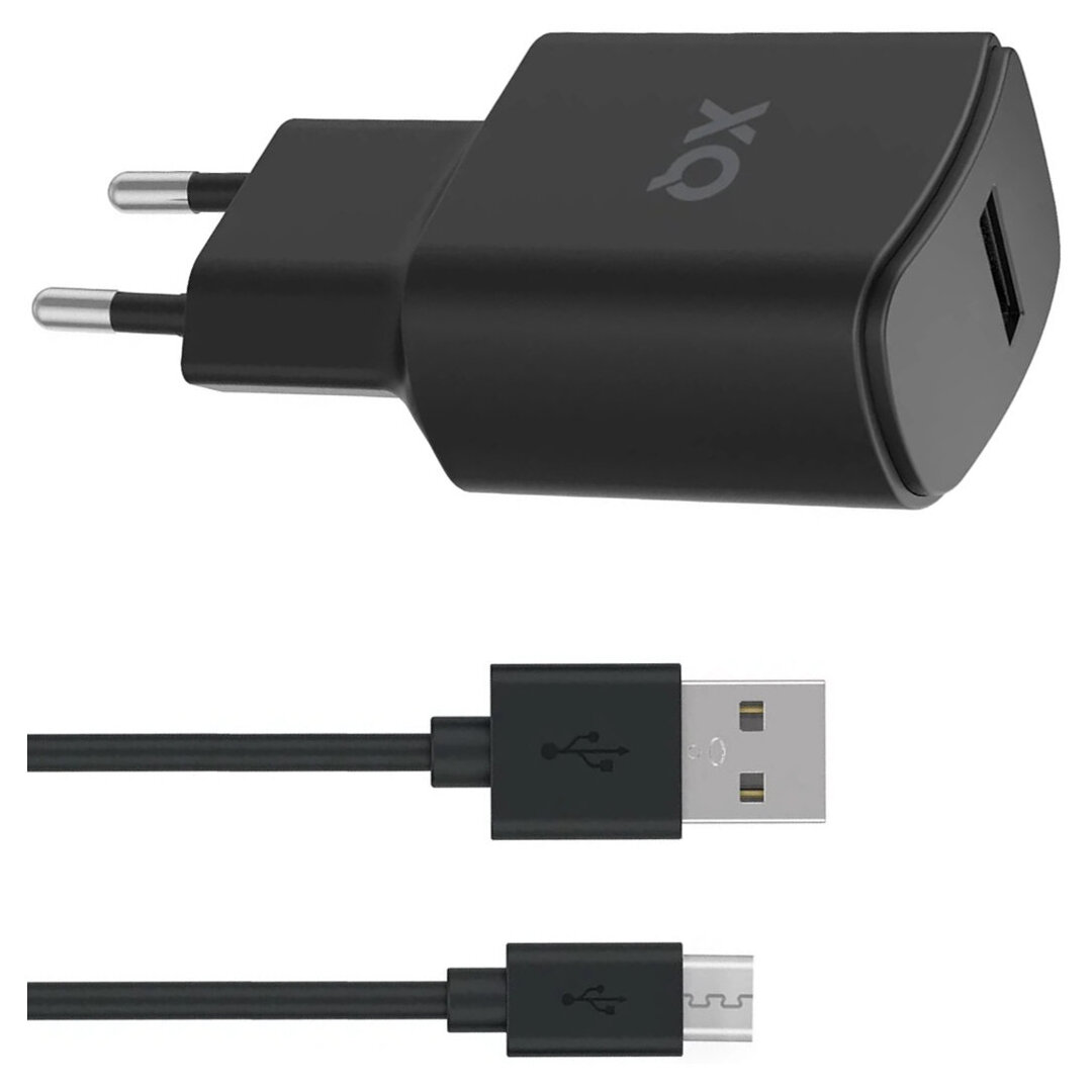 Ładowarka sieciowa 12W Xqisit Travel Charger 38244 + kabel MicroUSB ORYG