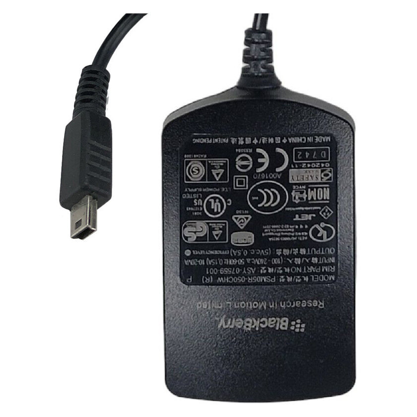 Ładowarka sieciowa 2.5W BlackBerry PSM05R-050CHW z kablem miniUSB ORYG