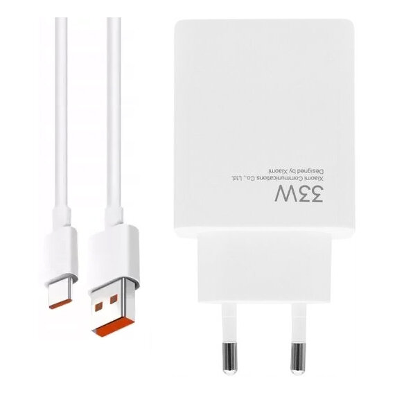 Ładowarka sieciowa 33W Xiaomi Turbo Charge MDY-11-EZ + kabel USB typ C ORYG