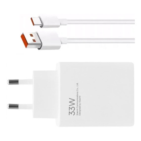 Ładowarka sieciowa 33W Xiaomi Turbo Charge MDY-11-EZ + kabel USB typ C ORYG