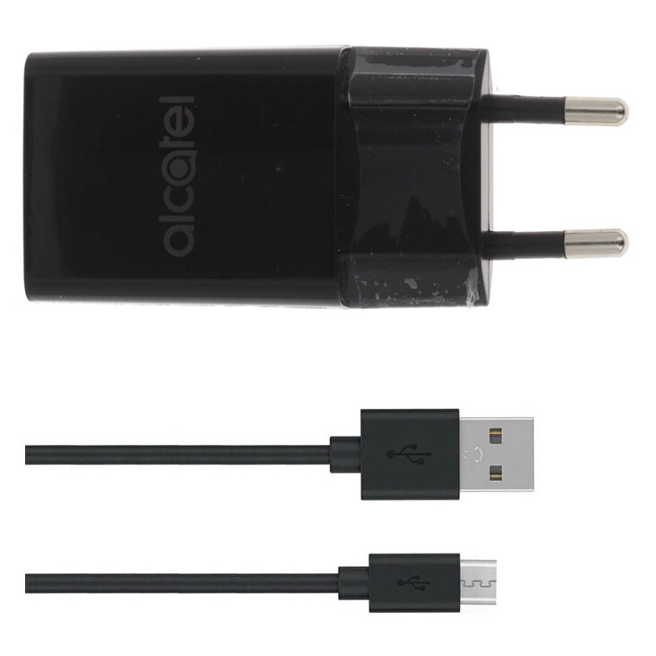 Ładowarka sieciowa 5W Alcatel UC11EU + kabel MicroUSB ORYG