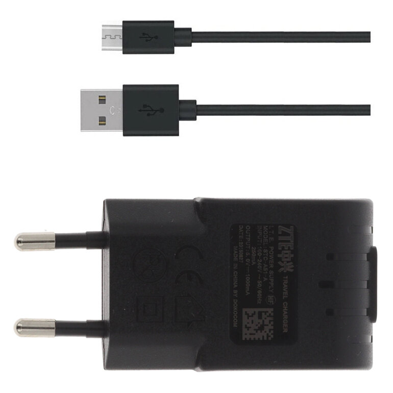 Ładowarka sieciowa 5W ZTE STC-A51-A + kabel MicroUSB ORYG